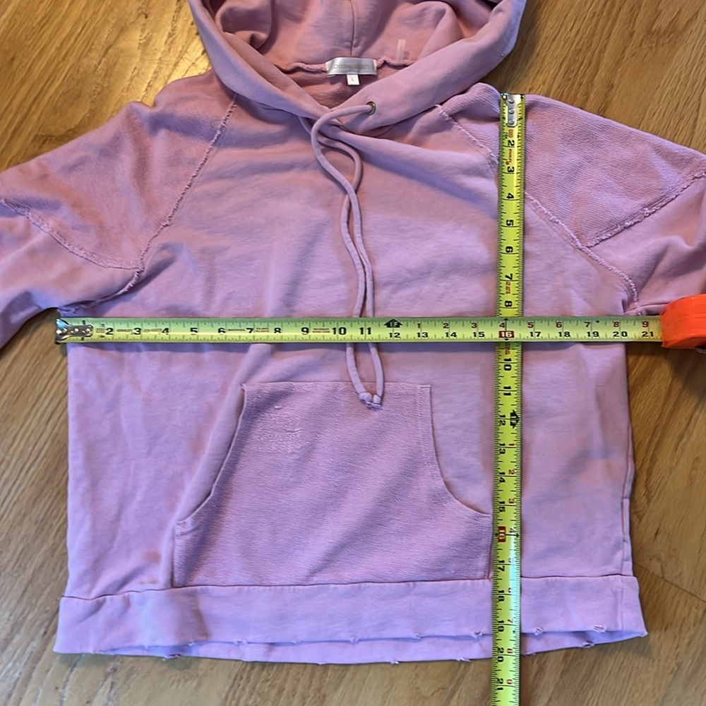 LoveShackfancy Annrosa sugar poppy distressed hoodie pink size large - Picture 4 of 11